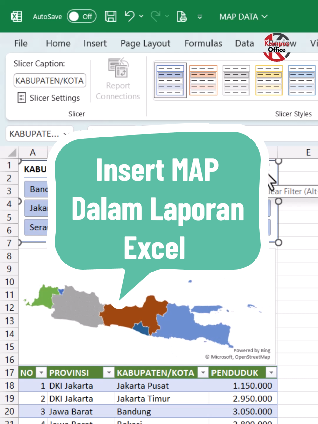 Cara Insert Map Ke Laporan Excel #excel #excelindonesia #belajarexcelpemula #excelpemula #tutorialexcelindonesia 