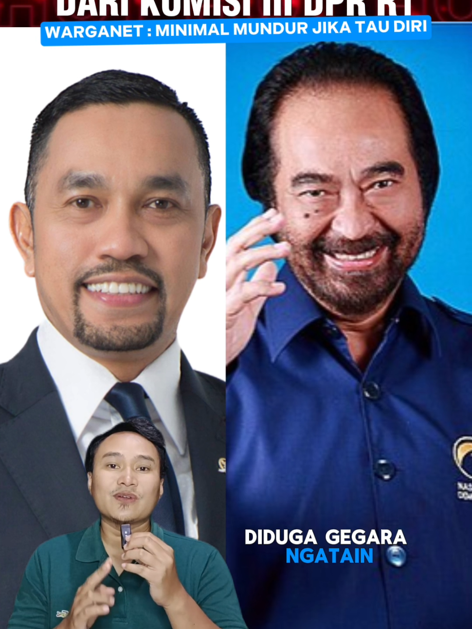 Ahmad Sahroni dicopot dari Komisi III DPR R1 Netizen Sarankan Mundur  #fyp #viralditiktok #ahmadsahroni #pecat #dpr 