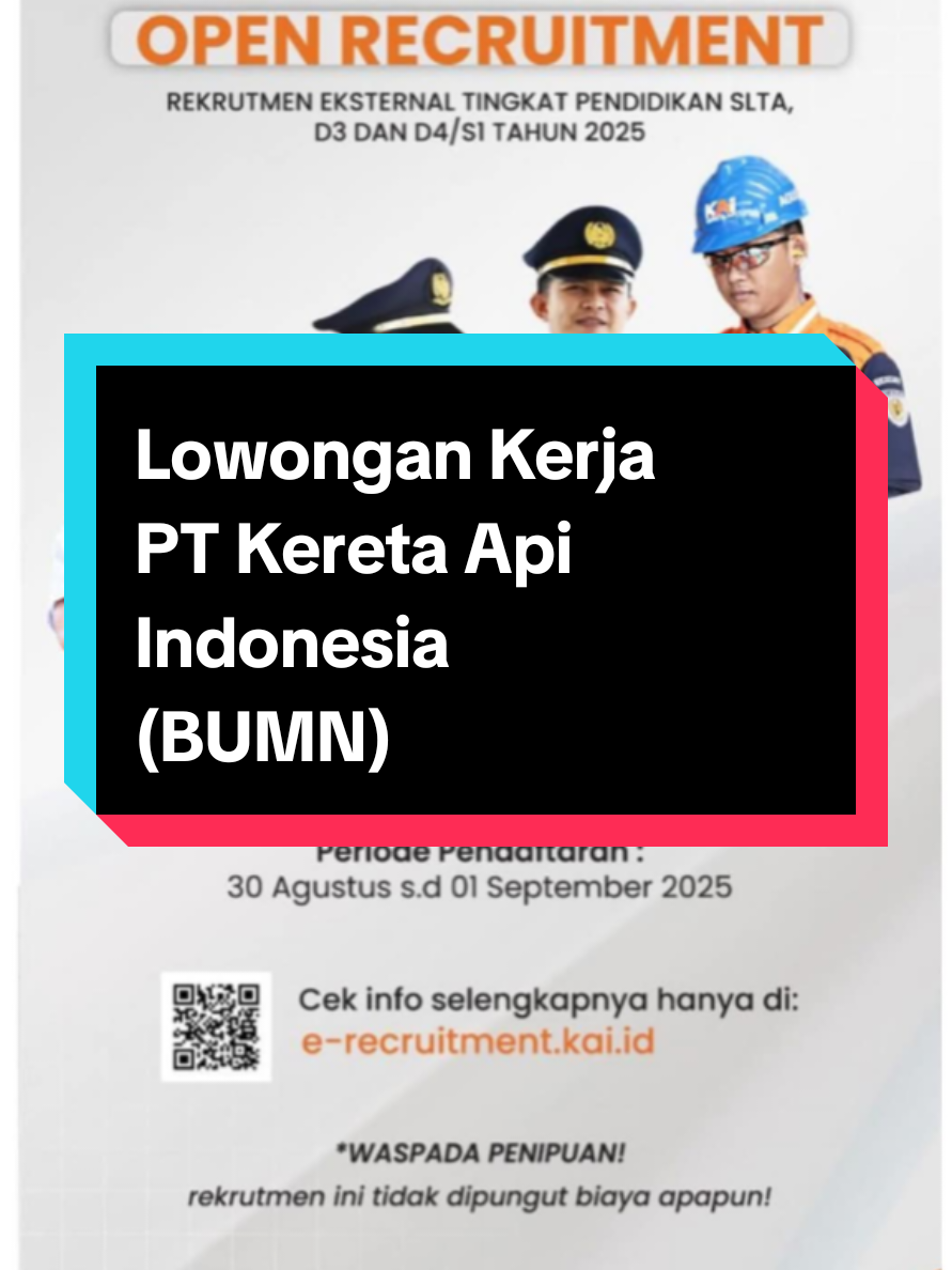 Membalas @mma.lika  Lowongan Kerja PT Kereta Api Indonesia (BUMN) #lokerterbaru #lokerkai #bumn #masinis #fyp 