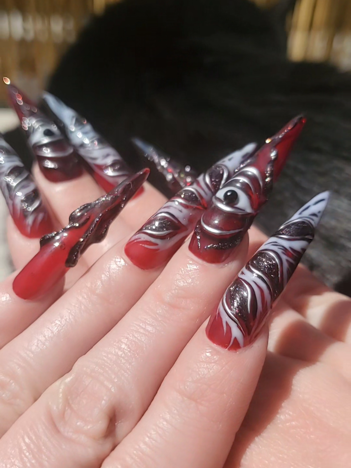 I'll never shut up about these. I love my biblically accurate babies  #newnails  #nailart 