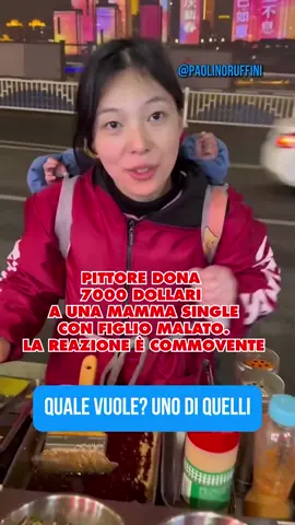 Un pittore dona 7000 dollari ad una giovane mamma con figlio malato di cuore ❤️ Un gesto inaspettato e commovente 🥹 Video Instagram | @paoloruffini