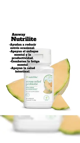 CONTROLA EL ESTRÉS OCASIONAL PARA APOYAR TU SALUD† El estrés ocasional es una parte natural de la vida y encontrar formas de controlarlo es beneficioso para tu mente, cuerpo y estado de ánimo. Potenciado por dos cepas de probióticos clínicamente respaldadas y un concentrado único de melón, el Probiótico para el estrés Nutrilite™ te ayuda a controlar estrés ocasional, apoyar enfoque mental, combatir fatiga mental y promover sensación de calma y productividad.† Además, este probiótico ayuda a apoyar tu inmunidad y salud intestinal.† #amway  #nutriliteamway  #salud  #paratiiiiiiiiiiiiiiiiiiiiiiiiiiiiii #CapCut 