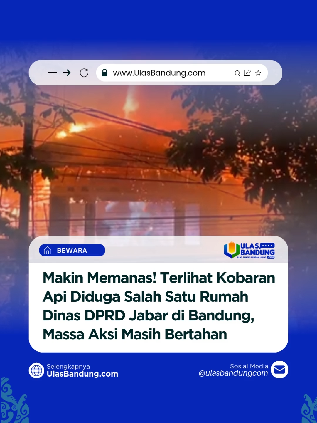 Situasi sore ini di depan Gedung DPRD Jabar memanas. Ribuan massa masih bertahan sambil menyuarakan orasi. 
 
 Hingga pukul 18.30 WIB, belum ada satupun anggota maupun pimpinan DPRD yang keluar untuk menemui demonstran, Jumat (29/8/2025).
 
 #Bandung #Demo #DemoDPR #DPRDJabar #AksiMassa #BeritaBandung #UlasBandung #UpdateTerkini