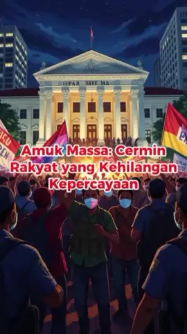 Amuk Massa: Cermin Rakyat yang Kehilangan Kepercayaan Amuk massa tidak lahir dari ruang kosong. Ia muncul ketika rakyat merasa dikhianati, ketika suara mereka tidak lagi berarti di hadapan para penguasa, dan ketika hukum hanya tajam ke bawah tetapi tumpul ke atas. Dalam Islam, marah yang meledak tanpa kendali adalah kelemahan, tetapi marah yang dipicu oleh kezaliman juga adalah tanda nurani yang terluka. Rakyat yang kecewa mencari keadilan di jalanan, sebab pengadilan hanya menjadi panggung sandiwara bagi elit dan aparat yang berpihak pada kekuasaan. Fenomena ini mengungkap betapa rapuhnya kepercayaan masyarakat terhadap negara. Elit politik lebih sibuk membagi kue kekuasaan, sementara aparat penegak hukum menjual integritasnya demi jabatan dan uang sogokan. Dalam situasi seperti ini, rakyat kehilangan tempat mengadu, lalu menyalurkan kemarahannya melalui aksi massa yang sering berubah menjadi anarki. Islam menolak anarki, tetapi juga menolak kezaliman yang terus dipelihara penguasa. Solusi tidak cukup dengan ceramah moral yang hampa, melainkan dengan perubahan struktural: hukum harus ditegakkan setara, aparat dibersihkan dari korupsi, dan elit berhenti memperdagangkan rakyat. Di sisi lain, umat perlu menyalurkan amar ma’ruf nahi munkar secara terorganisir, bukan sporadis. Amuk massa hanyalah gejala. Penyakit utamanya adalah hilangnya kepercayaan. Selama penguasa tetap menutup telinga, ledakan-ledakan sosial akan terus berulang. #amukmassa #demo #demodpr #ojoldilindas #jakarta 