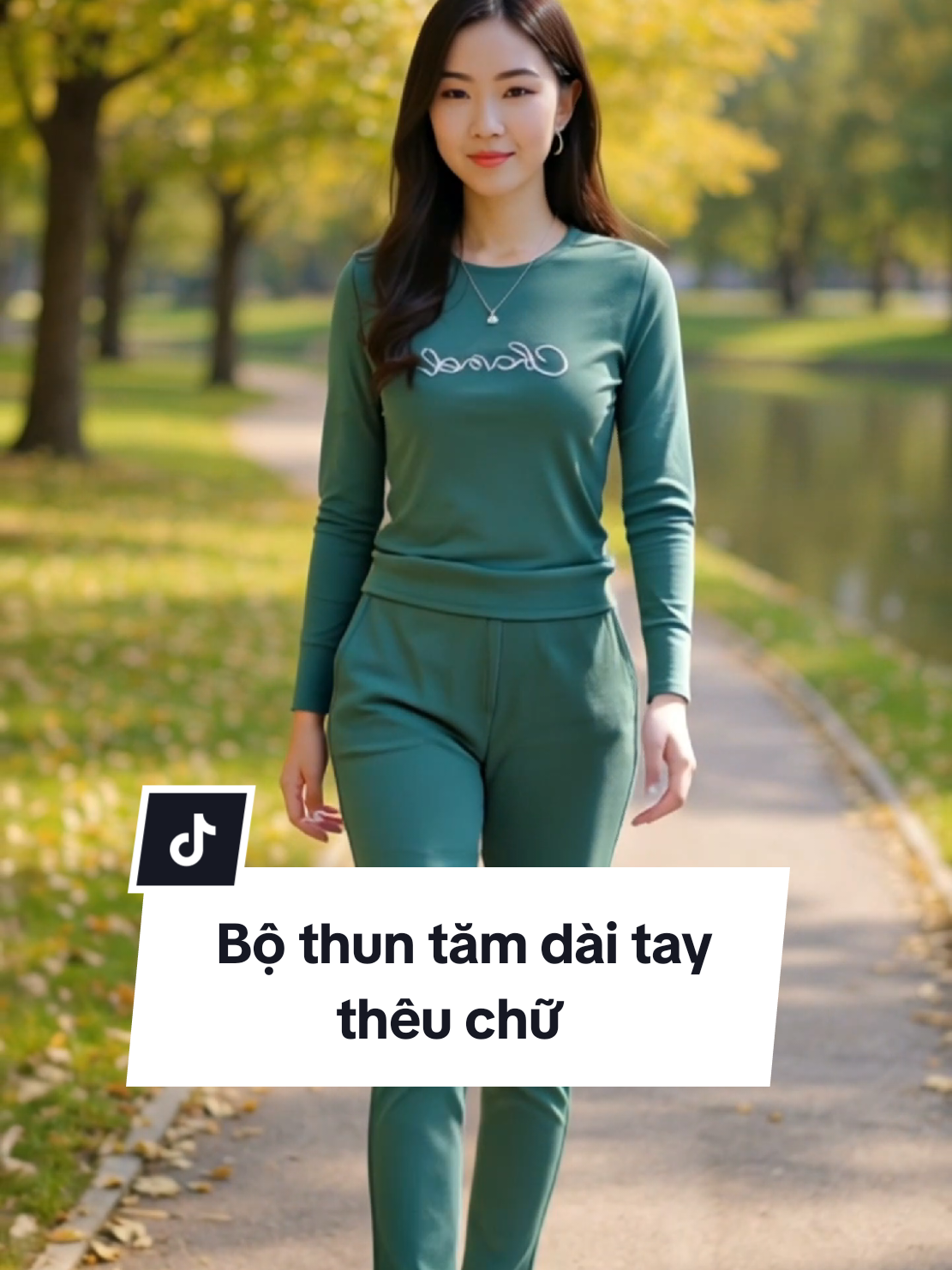 Bộ thun tăm dài tay, thêu chữ. #linhtaphoa20 #bodo #setdo #bodomacnha #thoitrangnu 