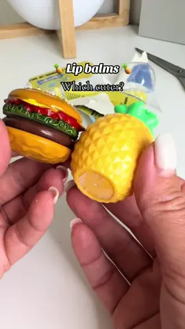 Which SpongeBob Lip Balm is Cuter? Let me know ⬇️ Full unpacking video on my YouTube channel 🤪