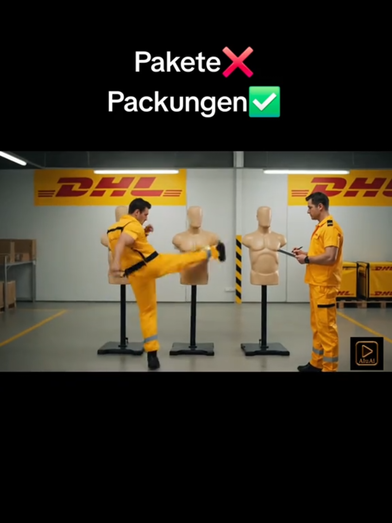 Seit neuestem werden bei Dhl nicht nur Pakete verteilt 😅🥊🚚 #dhl #boxen #lustigevideos #lachen #fyp 