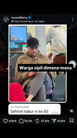 Setelah mengatakan bahwa orang yang ingin membubarkan DPR itu adalah orang ter tol*l sedunia sehingga membuat se Indonesia murka, ahmad sahroni ketahuan kabur ke singapore hmmm #dpr #bubarkandpr #ahmadsahroni #demoojol #demojakarta 