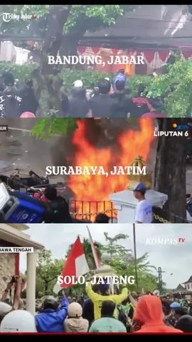 Aksi demo hari ini di beberapa daerah Indonesia🥺 #demo #dpr #ojol #polisi #indonesia 