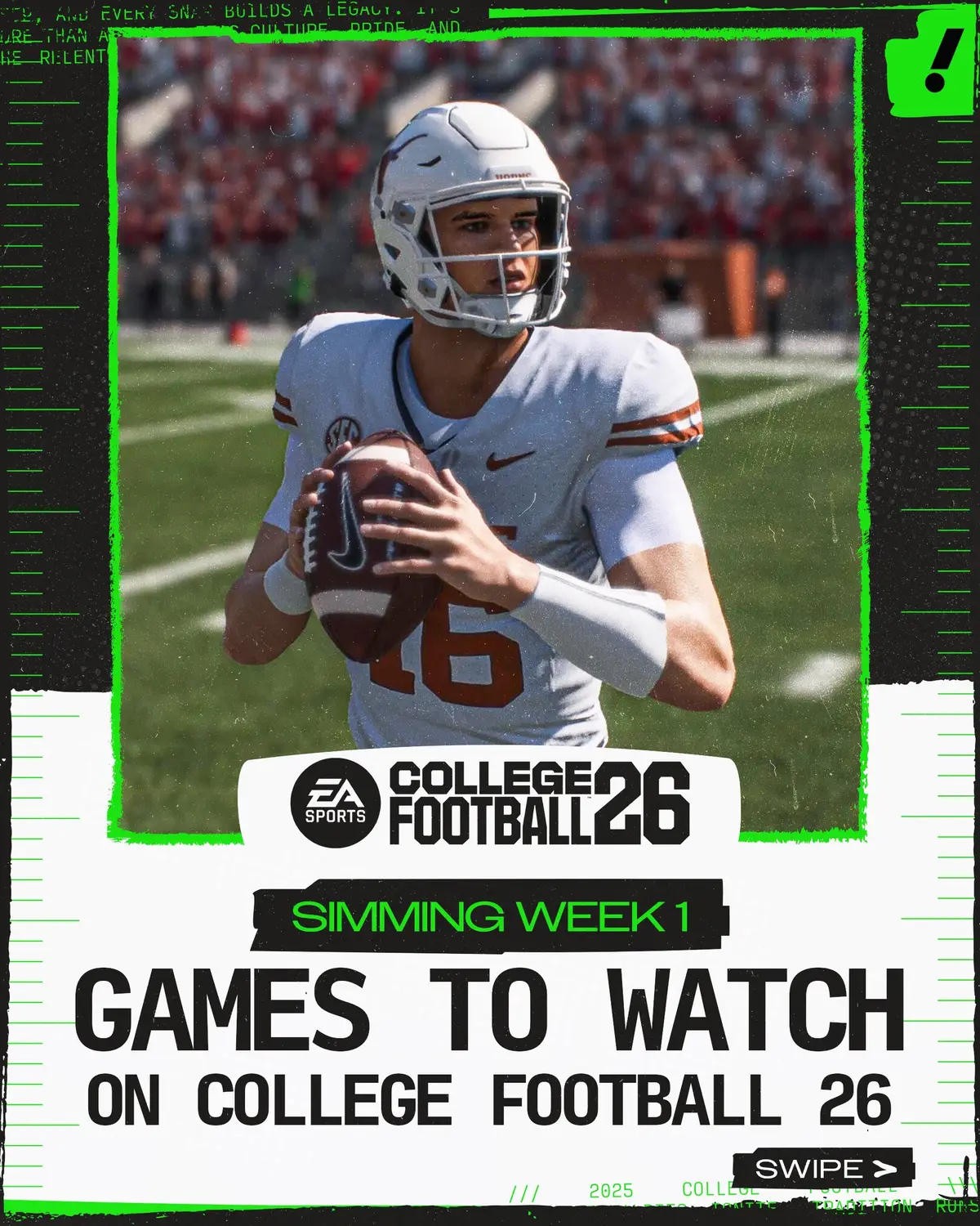 We simmed the biggest games from Week 1 of the CFB season and got some WILD results 👀🎮 #football #footballtiktok #cfb #CollegeFootball #cfp 