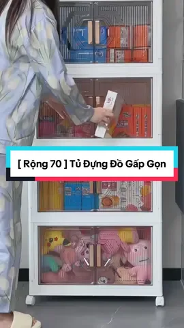 【Rộng 70】 Tủ đựng đồ quần áo sách vở gấu bông túi xách đồ dùng gia đình gấp gọn tiện lợi gọn gàng đa năng #tudungdo #tudungdodanang #tudungdogapgon #tugapgon #giadungtienich 