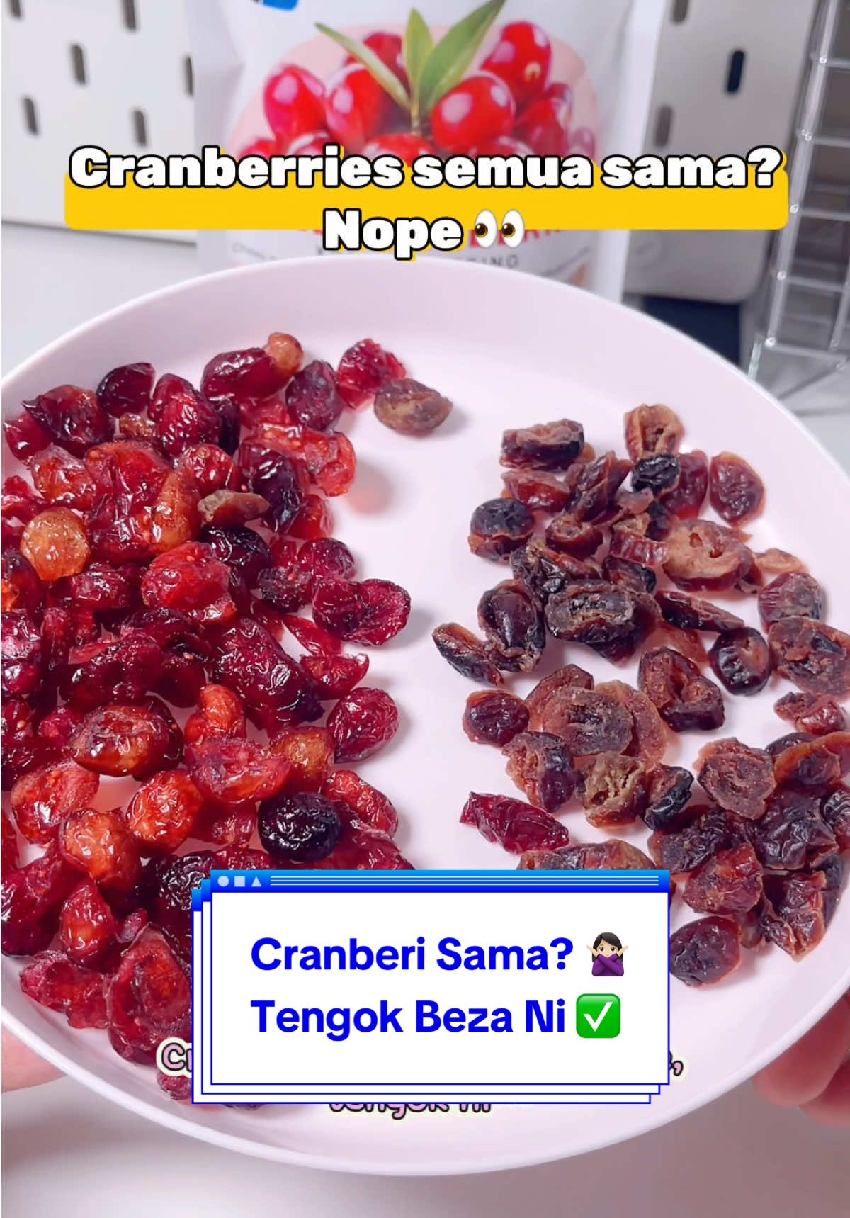 Cranberi semua sama? Jangan tertipu tau..  @MG Foods ni lain level!  #CranberryPremium #SnekPremium #SnekSihat #KudapanHarian #MakanTanpaRasaBersalah 