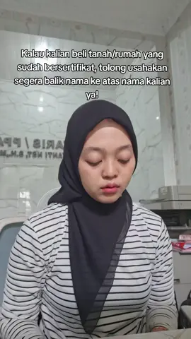 Sering banget dapet klien yang ngeluhin biaya balik nama, temen-temen harus inget kalau tarif pajak setiap tahun terus naik. Makin lama kalian proses, makin mahal pula pajak yang harus kalian bayarkan nantinya. Selain itu, ketika pemilik nama disertipikat meninggal kalian harus mengeluarkan biaya double untuk mengurus waris dan juga balik nama. #notarisppat #notarismilenial #notaris #fyppppppppppppppppppppppp 