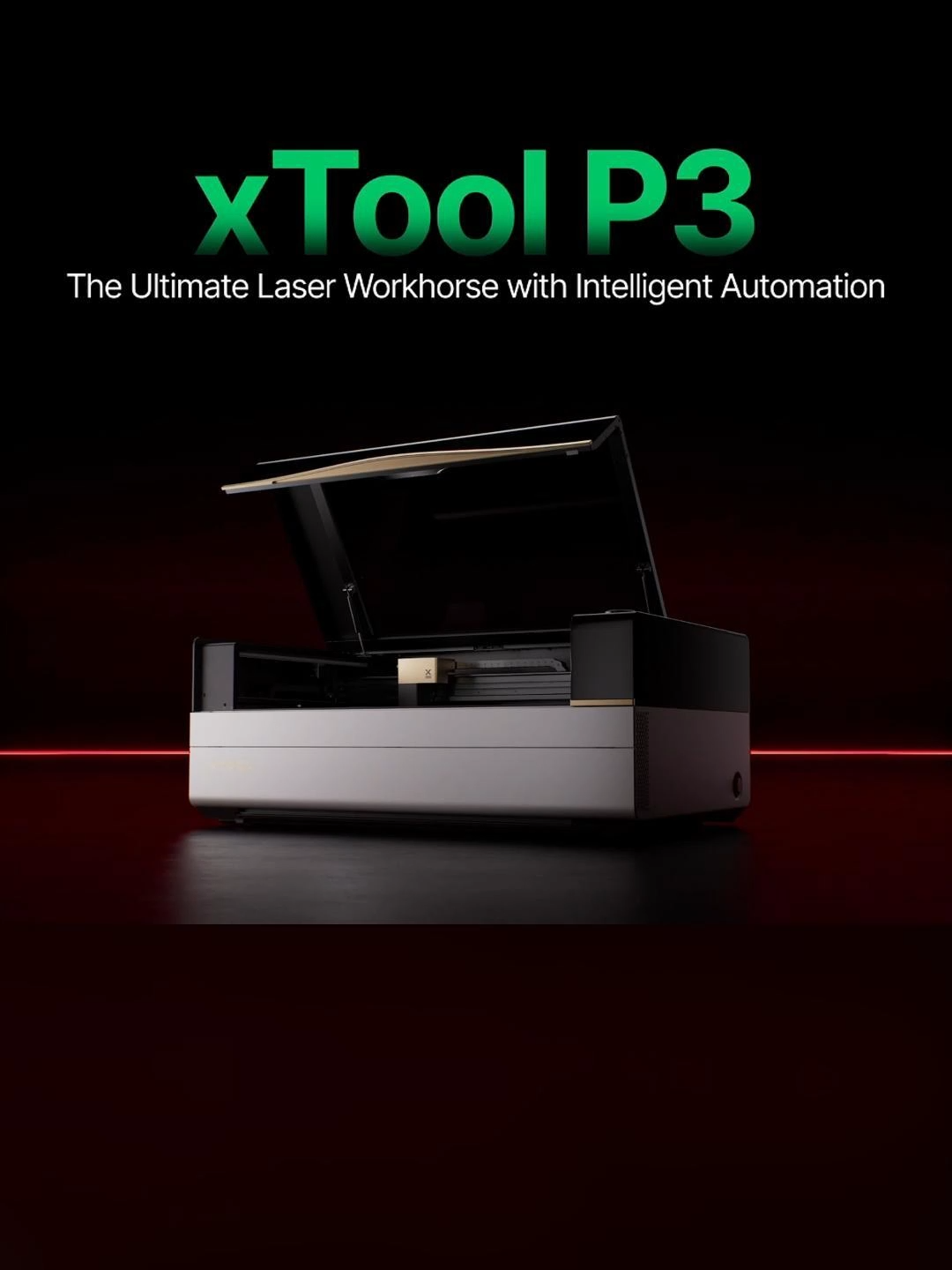 🎉 BREAKING NEWS! Say hello to the xTool P3! ✨ Redefining CO₂ Lasers with Intelligent Automation. No more guessing, just pure creation! Smart Automation: Auto-everything! Material recognition, auto-focus, AI previews, even intelligent scrap material layout. 💪 Unleashed Power: Huge working area, high wattage, blazing speed, and a full ecosystem of accessories (5W laser, auto-feeder, mega air purifier!). 🛡️ Pro-Grade Safety: Enhanced flame detection, built-in chiller, and Class 1 safety certification. The Ultimate CO₂ Laser Workhorse is here! 🔥#xtool#xToolP3#lasermachine#laserengraving#lasercutting#newproductlaunch#CO2laser#xtoolmade