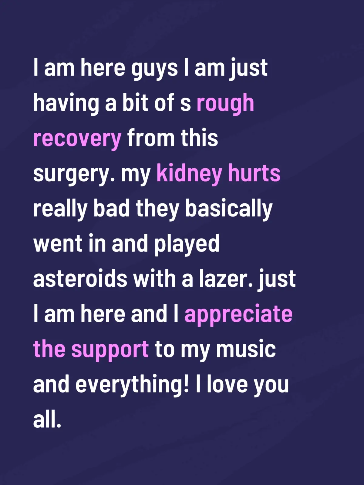 please continue streaming my music on all platforms it means the world to me 