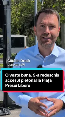O veste bună. După sesizarea noastră, s-a redeschis accesul pietonal la Piața Presei Libere spre linia lui 41.  Acesta este si un semnal: pe viitor să avem mai multă atenție la nevoile tuturor bucureștenilor, indiferent că sunt pietoni, că folosesc bicicleta, că merg cu transportul în comun sau mașina personală.