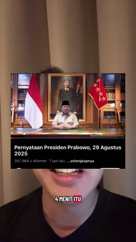 Sebagai pemimpin tertinggi di negara ini, video pernyataan beliau hambar sekali.