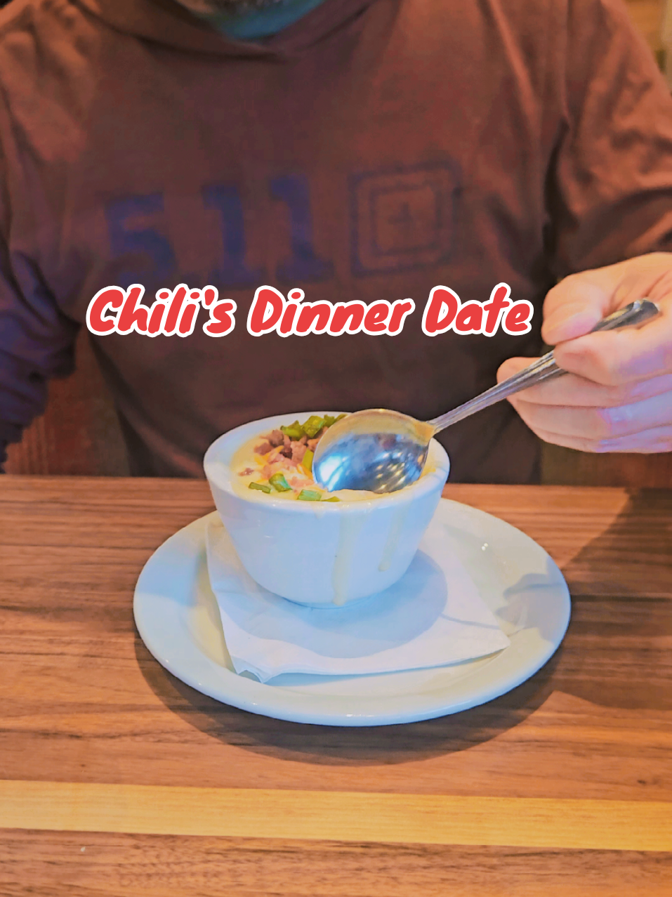 Chili's Dinner Date last night to get away from everyone and everything. My partner is so supportive and kind. he took me out to get escape myself and my thoughts with a few hours of distractions  Chili's Food has really gotten better! ill do a full video review later! #chilis #chilispartner #dinnerdate #littleandbigappetite #foodies 