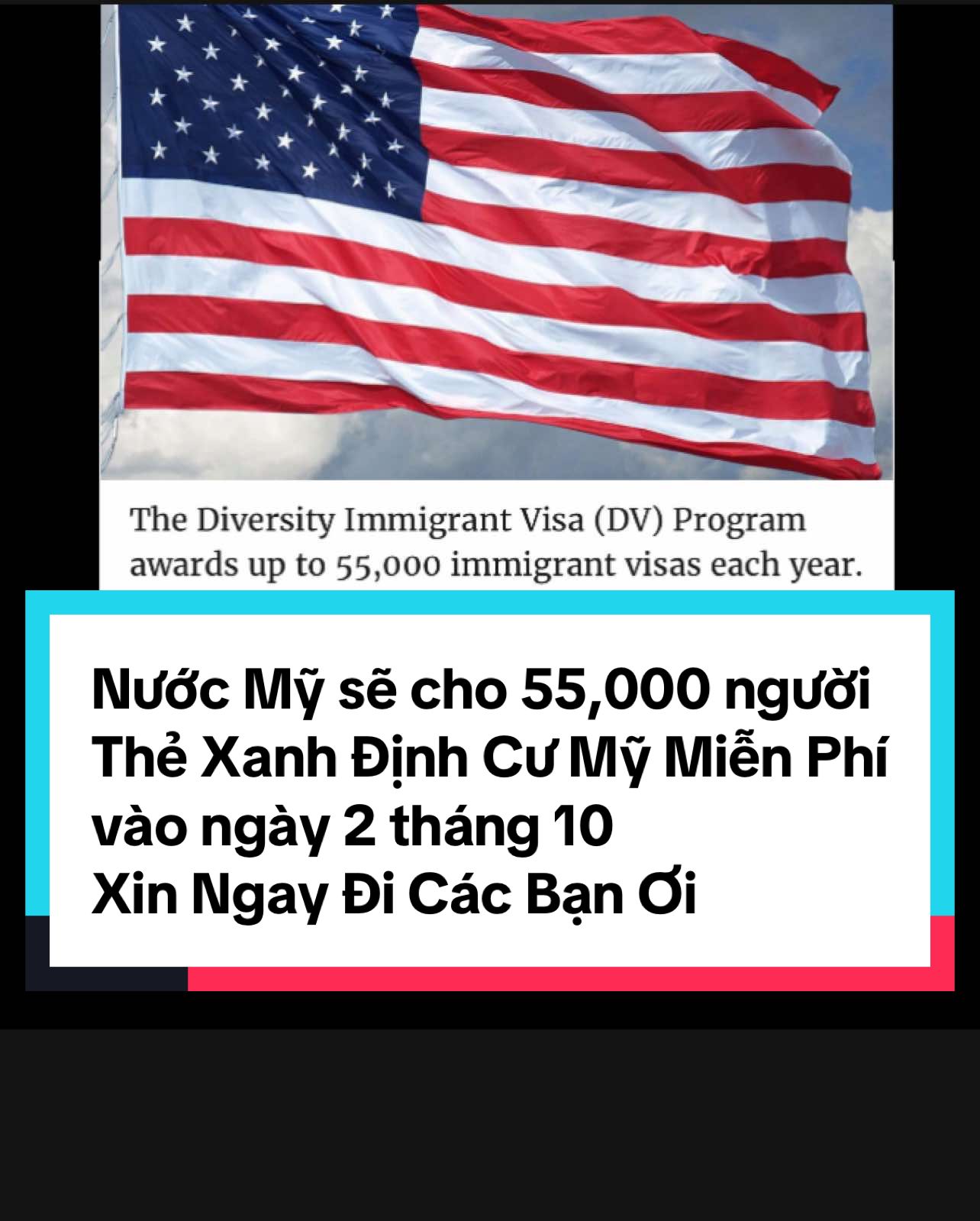 55,000 Thẻ Xanh Định Cư Mỹ Miễn Phí !!!