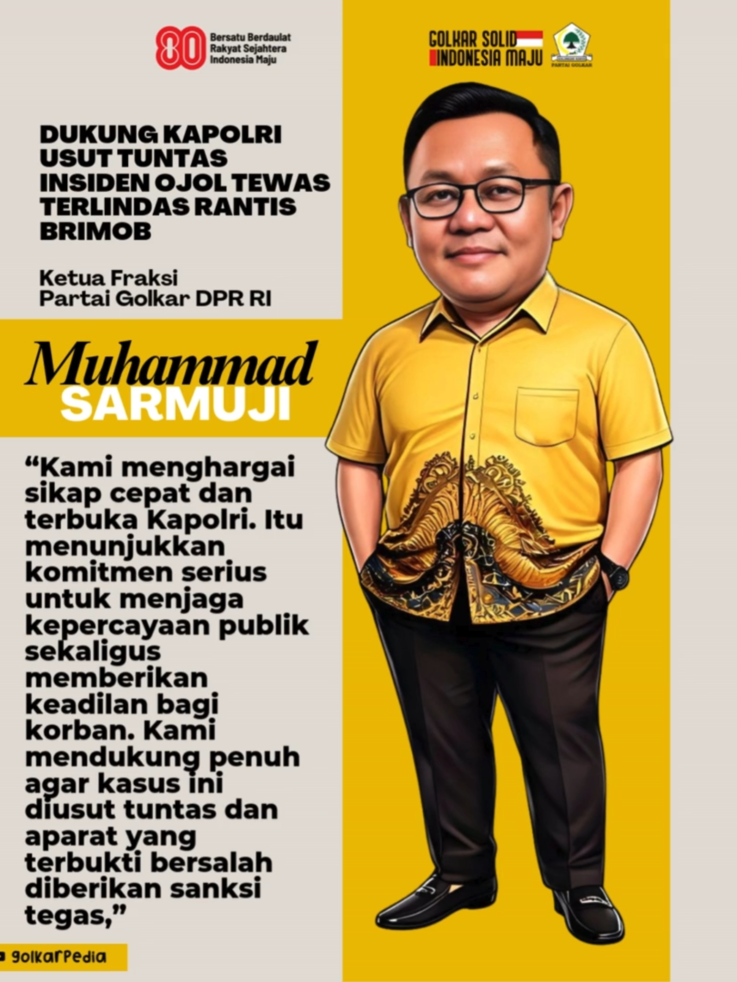 Ketua Fraksi Partai Golkar DPR RI Dukung Kapolri Usut Tuntas Insiden Ojol Tewas Terlindas Rantis Brimob #golkarsolid #partaigolkar #bahlillahadalia #golkarpedia https://golkarpedia.com/ketua-fraksi-partai-golkar-dpr-ri-dukung-kapolri-usut-tuntas-insiden-ojol-tewas-terlindas-rantis-brimob/