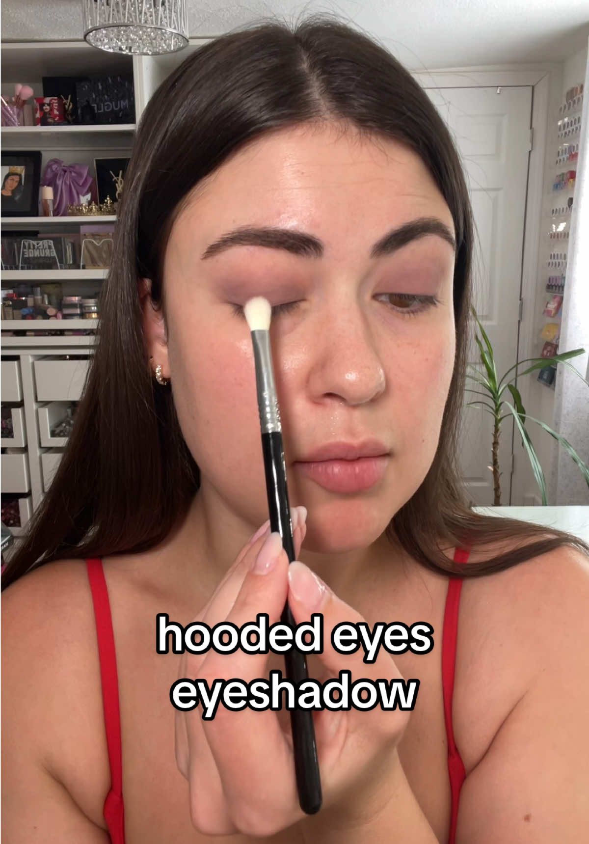This was a “how did we get here” kind of eyeshadow 🖤🌌  I’ve been seeing matte grey eyeshadow all over my fyp and have really wanted to recreate it.. but my hooded eyes have other plans 🩶🥲 I’m seriously considering buying the makeup by mario slate cream eyeshadow 👀 I WILL figure this out ‼️ #eyeshadowtutorial #hoodedeyesmakeup #greyeyeshadow #glittereyeshadow #eyeshadow 