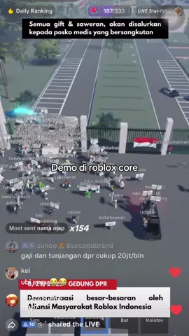 Demo di roblox udah tembus gedung DPR duluan😭 #demo #demo2025 #democore #roblox #demodpr 