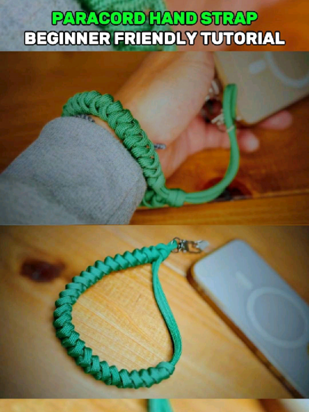 Paracord Bracelet & Hand Strap #paracordbracelet  #paracord #braceletmaking #handmade #iphone17 @Ryzing Spins 