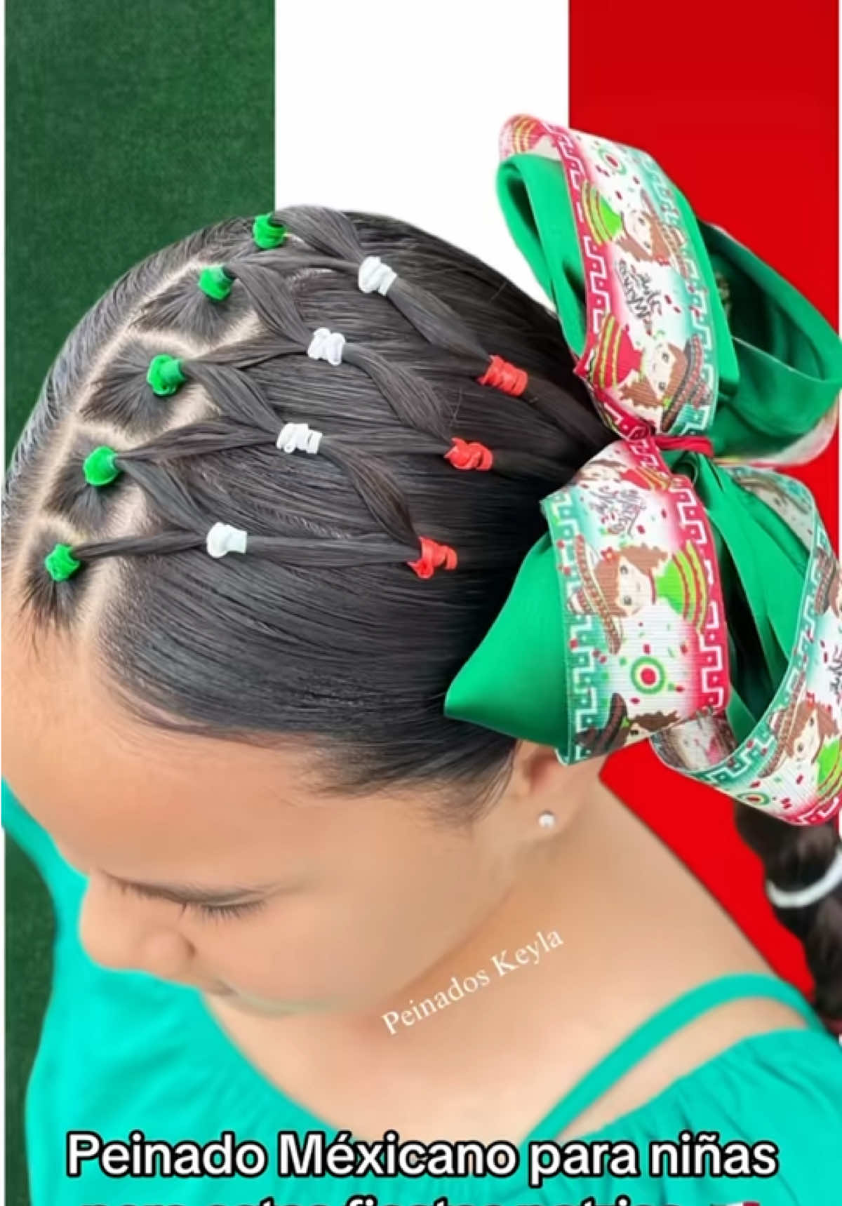 Peinados mexicano para niñas para fiestas, patrias,#Recuerdos #foryou #fyp #peinadomexicano🇲🇽 