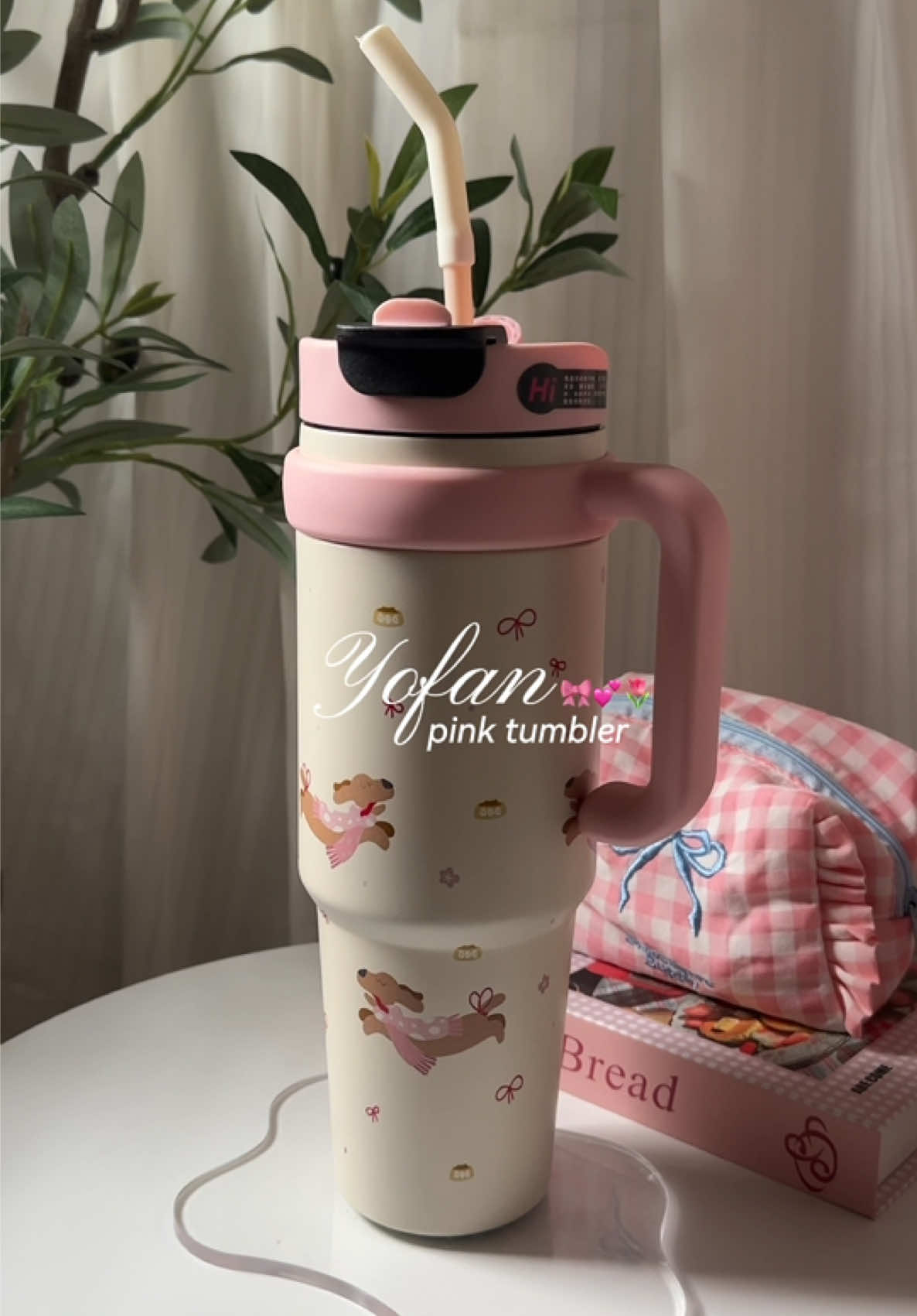 I just found the cutest tumbler 🥺🎀✨ #pinktumbler #yofantumbler #watertumbler #cutetumbler