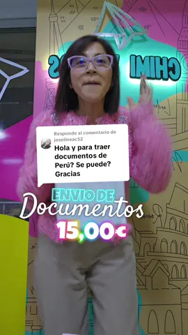 Respuesta a @joselineac52  📢 Corporación Chimi de Servicios Integrales, E.I.R.L. Tenemos muchos servicios pensados en nuestra comunidad ✨. Uno de ellos es el envío de documentos desde Lima hacia cualquier ciudad de Italia 🇵🇪✈️🇮🇹. 📌 Costo: solo 15 euros por envío. 📌 Fechas de salida: el 15 y el 30 de cada mes. 📌 Opciones de entrega: En nuestras oficinas en Italia. 🚚 O, si lo prefieres, con entrega directa hasta la puerta de tu casa en cualquier ciudad de Italia, con un pequeño incremento adicional. Además, dentro de nuestra Boletería Aérea Chimi-Vuelos ✈️🌍 seguimos creciendo y esforzándonos cada día para posicionarnos como una de las mejores agencias de viajes, porque trabajamos con compromiso y dedicación para ustedes 💙. 📞 Escríbenos al +51948 542 557 para más información sobre envíos de documentos. 🙏 Gracias por su confianza, seguimos avanzando paso a paso para servirles cada vez mejor.@Sheyla E.C @latin.barber.studio @Centro Empresarial CHIMI 