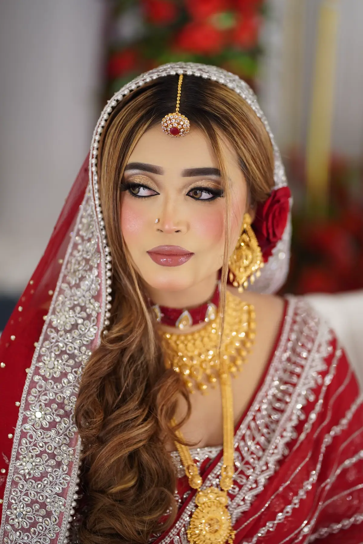 🌹The Red Bride🌹 Makeup credit goes to @Sparkle Beauty By Rubaiat ❤️ #foryoupage #bdtiktokofficial #foryou #bangladeshi 🇧🇩 #fypシ゚viral 