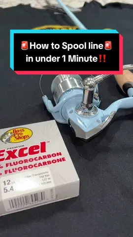 How to Spool line on your Spinning combo in LESS THAN 1 Minute‼️ #fishingtips #howto #fishtok #fishinglife #fishingvideos 