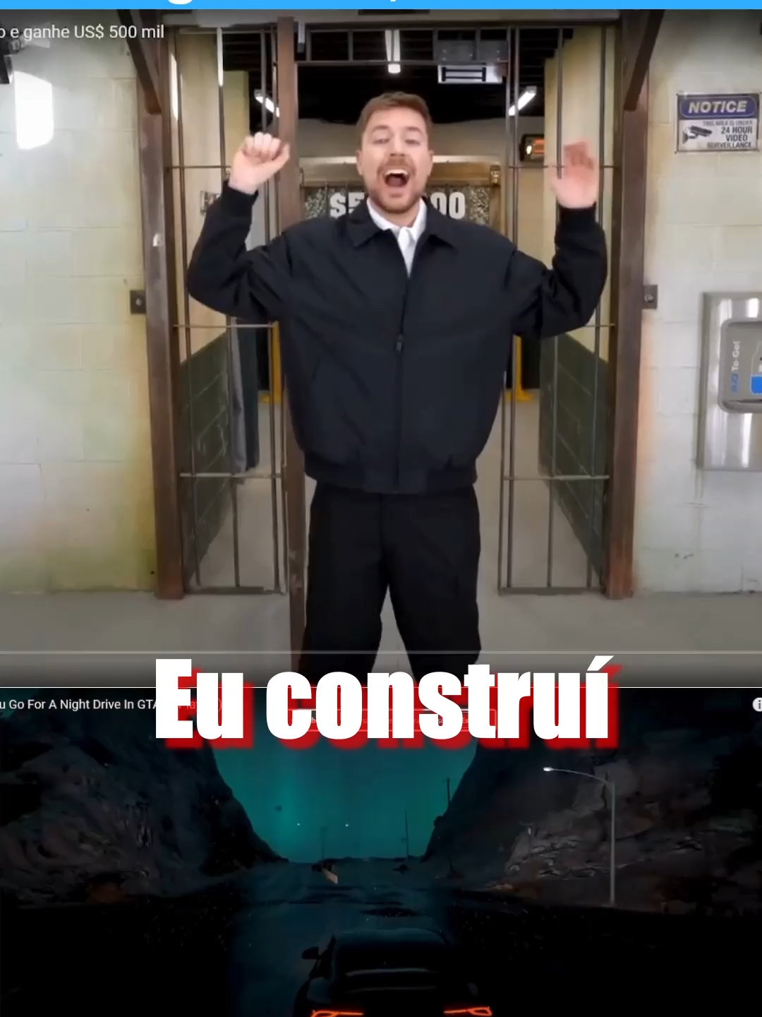 sobreviva 100 dias na prisao e ganhe 500 mil dolares    #mrbeast #viraltiktok #gta5 #viral #mrbeastchallenge