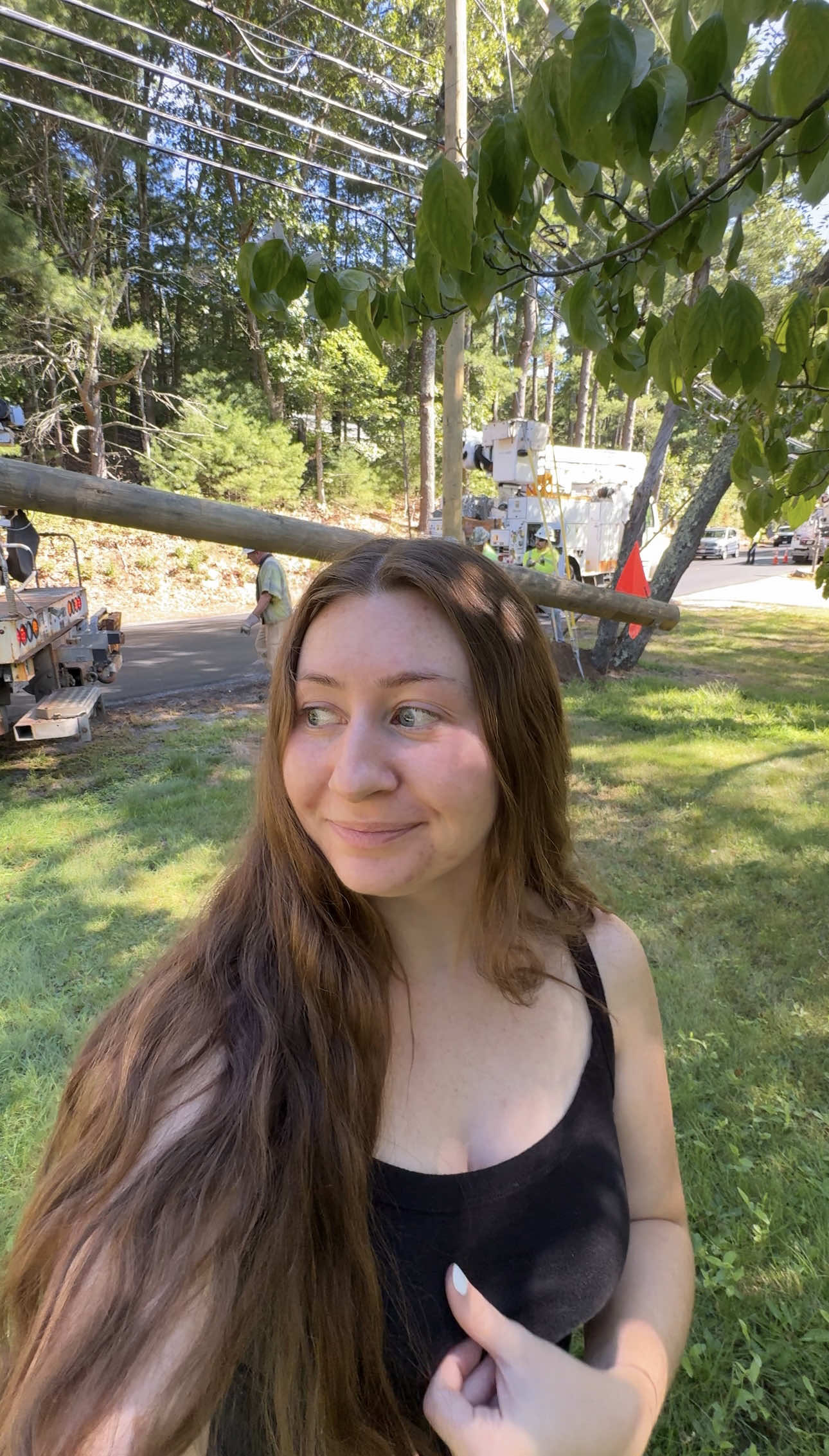 Replying to @cyberparsley17 after many of you have been saying - the pole is getting moved 🫢 is this the end of an era for the pole videos? do we think it’s a solution or will people now just drive through our yard? 🤔🤔🤔 #massachusetts #polehit #carcrash #carwreck #masshole 
