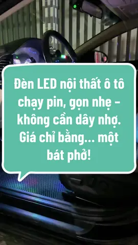 Đèn LED nội thất ô tô chạy pin, gọn nhẹ – không cần dây nhợ. Giá chỉ bằng… một bát phở! #giaxe24h #phukienoto #lednoithatoto #denlednoithatoto #lednoithatotogiare 