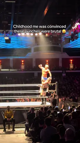 Took my brother to see WWE last night. After all those years of him making us watch it as kids, it was a full circle moment. Incredible energy at WWE Road to Clash in Paris, what a night! 🔥🤼‍♂️👊🏼 #WWE #johncena #sportstiktok #laknight #nostalgic 