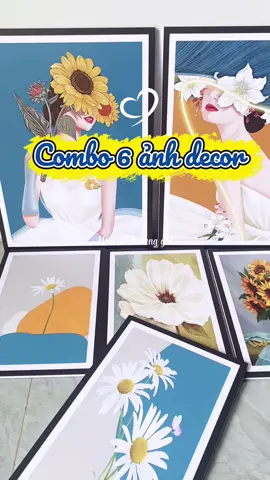 Set 6 tranh dán tường decor đủ mọi nhu cầu: phòng làm việc, phòng khách, bàn học, nhà bếp, nail, spa… cả tranh treo lễ 2/9 nữa nè #tranh #tranhdecor #xuhuong #foryou 
