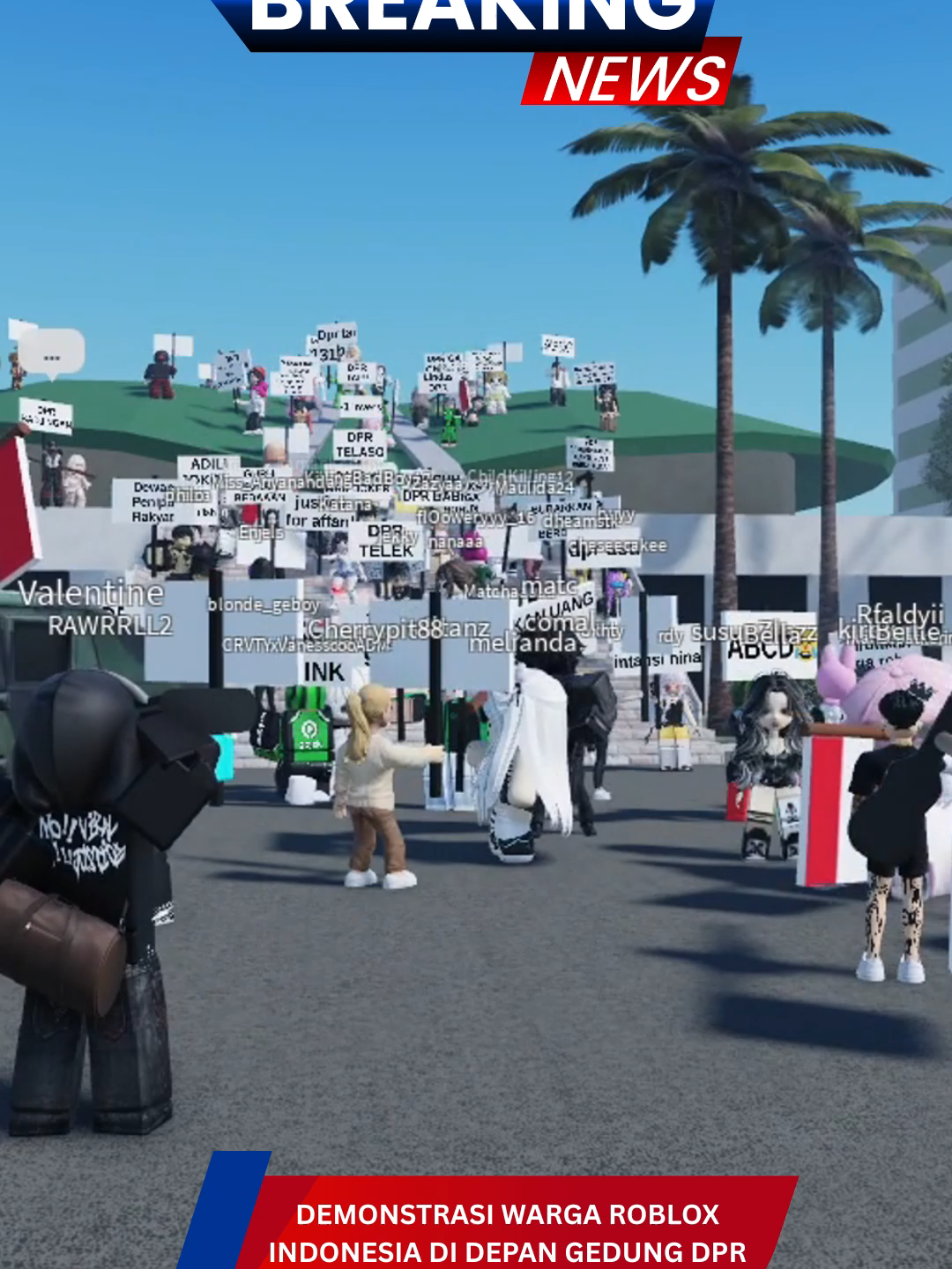 DEMO DI GEDUNG DPR OLEH WARGA ROBLOX!! #roblox #fyp
