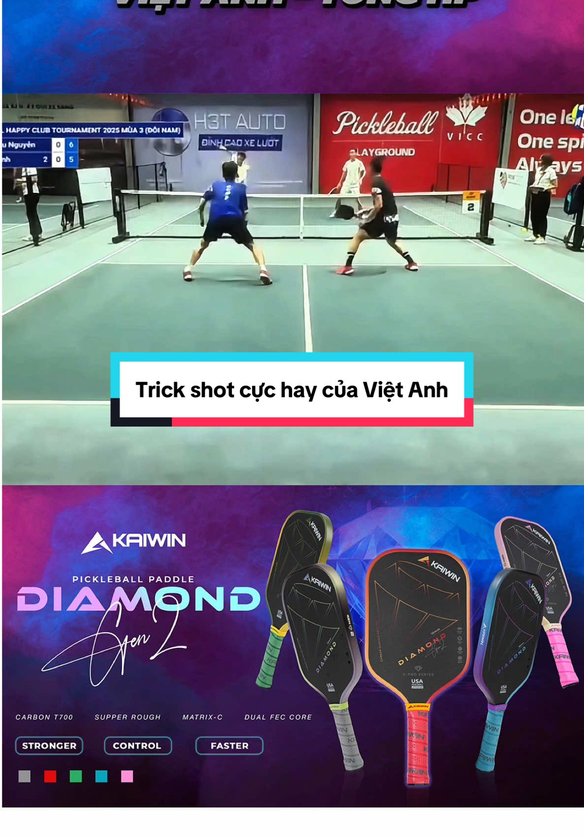 Nhanh như chớp cùng @Viet Anh Le Pickleball 🫨🫨 #Kaiwin #Pickleball #TeamKaiwin #fyp #highlights  
