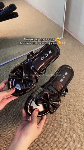 Gemesshhh bgtt😍🎀🫶🏻 #sandal #sandalwanita #sandalteplek #sandalterbaru 