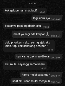 kamu mulai sayang? saat aku udah mulai menjauh :)