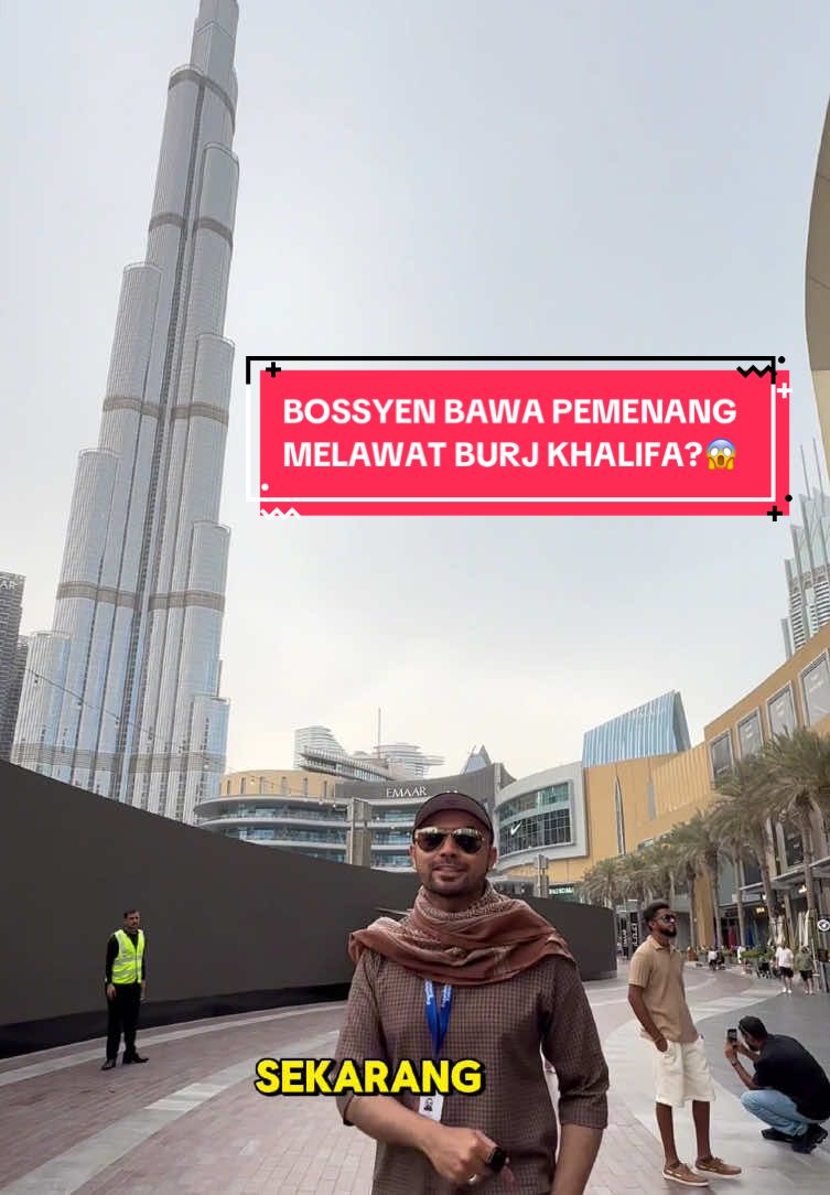 Replying to @Ijan Sidek Kak @NUR & Abang @restuibu125 dah sampai di Burj Khalifa🤩 Lepasni mungkin Bossyen bawa Akak Abang yang sedang tengok ni🤩 So jangan lepaskan peluang ni‼️ Bossyen mencari 10 orang lagi utk bersama sama ke Umrah & melawat Dubai☺️ Tekan beg kuning laju laju Tertakluk pada terma & syarat #bossyen #bossyeen #pestakongsirezeki #kongsibersama #followers 