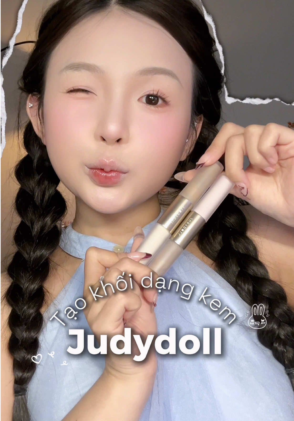 Bạn nào thử khối phấn mà chưa thử khối kem thì múc ngayyy 𐔌՞꜆.  ̫.꜀՞𐦯 #liquidhighlightcontour #judydollvn 