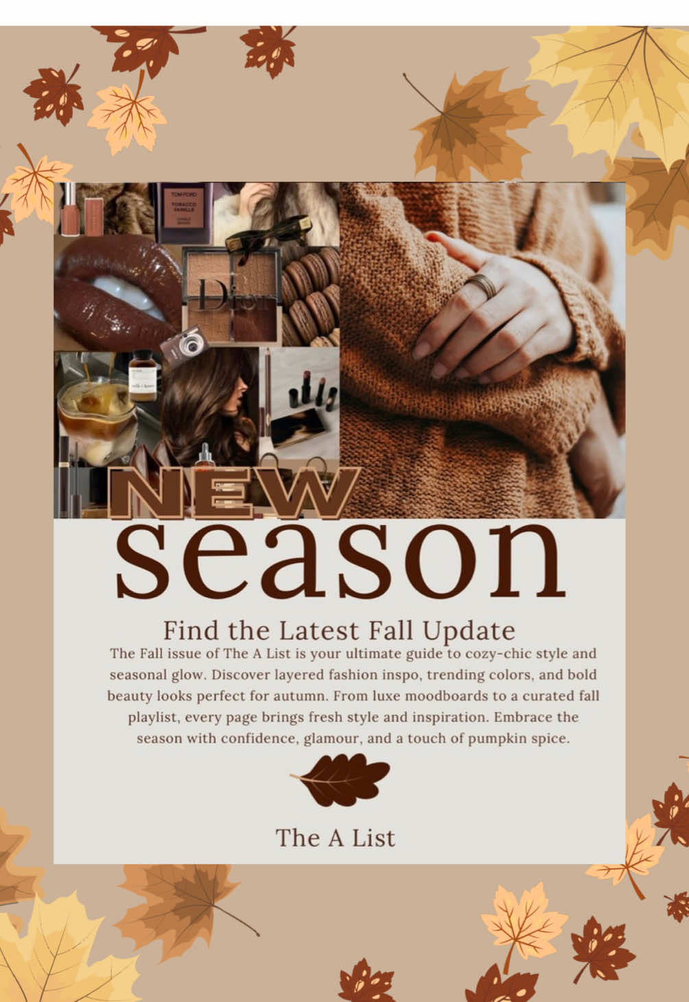 🍂 The Fall Issue is dropping soon…  Consider this your first look at cozy-chic style, seasonal must-haves, and all things autumn. Just a sneak peek—because the season’s best is yet to come. ✨ #TheAListbyAustyn #MediaWeek #austynryli #comingsoon #model 