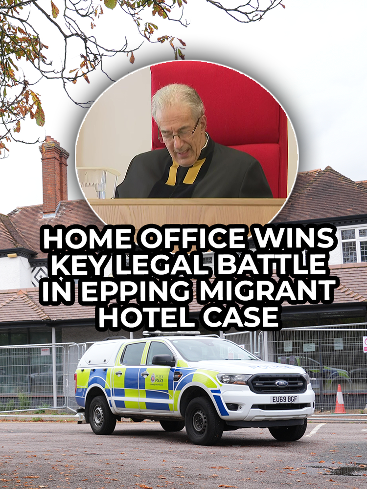 🚨BREAKING: Home Office has been handed a key victory in the Epping migrant hotel legal battle as asylum seekers will be allowed to stay until a full trial can take place. #HomeOffice #Epping #Migration #Britain #BreakingNews #GBNews
