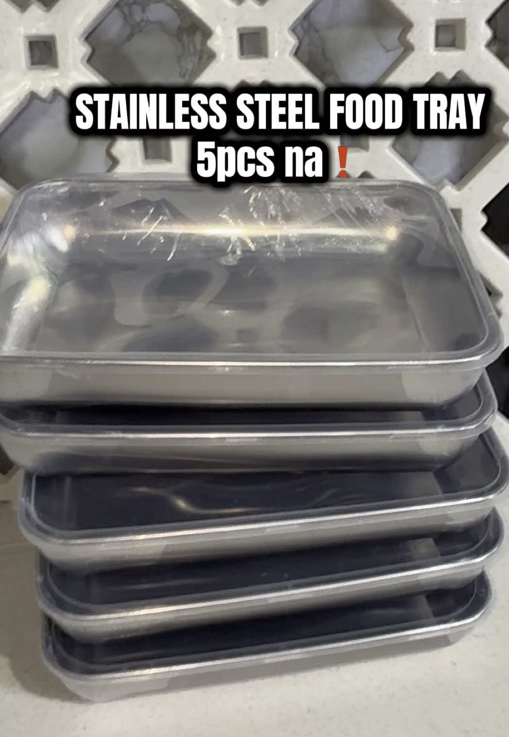 Stainless steel food tray 5pcs #foodtray #stainlesssteel #fyp 