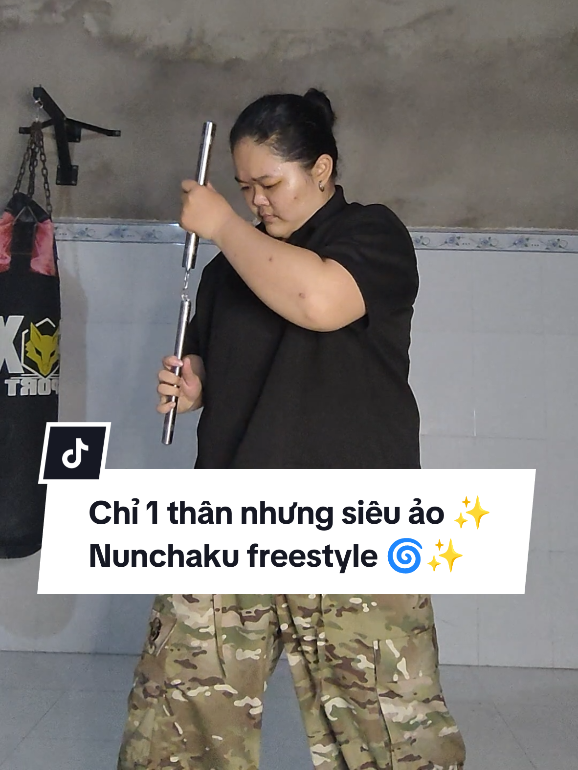 #nunchakufreestyle chỉ có 1 thân nhưng múa siêu ảo 🔥✨💯 🌀🌀