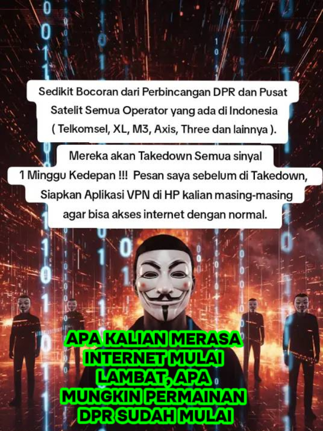 Dari Mulai demo 25 Hingga sekarang saya pribadi merasakan sinyal hp sudah mulai lambat,apa bener ini permainan DPR yang akan men take down sinyal indonesia.. menurut kalian gimana bner atau tidak berita ini. #fyp #beritaviral #beritaterkini #demo28agustus #viralterbaruterkini 