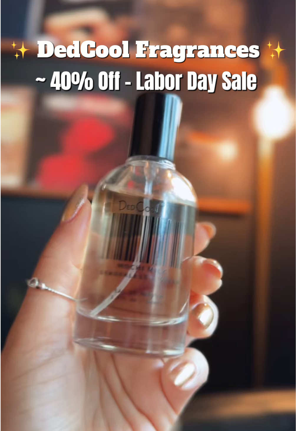 DedCool fragrances are almost 40% off today 🌿 Clean, genderless, long-lasting scents that feel like skin + luxury in a bottle. Labor Day is the perfect time to stock up. Orange cart is live ⬇️ 🌸 Fragrance: DedCool collection ✨ Vibe: Clean, niche, cool-girl energy 🧠 Mood: Affordable luxury #TikTokShopBeauty #DedCool #LaborDaySale #FragranceTok #PerfumeSale 