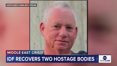 Israeli officials say they have recovered the bodies of two Israeli hostages, including Ilan Weiss, who was killed in the Oct. 7, 2023, attacks by Hamas on Israel. #news #abcnews
